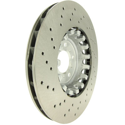 Centric OEM-style floating and cross-drilled front rotor 380x30mm - Left