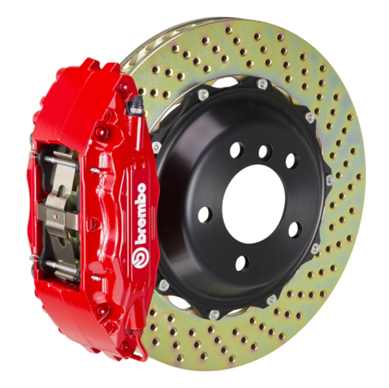 Brembo GT front BBK with 4-piston GT1 calipers and 332x32mm drilled or slotted rotors