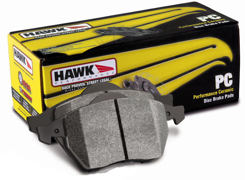 Hawk Performance Ceramic brake pads - front (D1029) [1 box required] 8 pad set, sensor on 2 pads