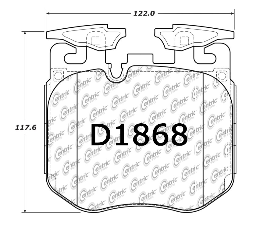 348mm Front Rotors<br><small>D1868 Front Pads</small>