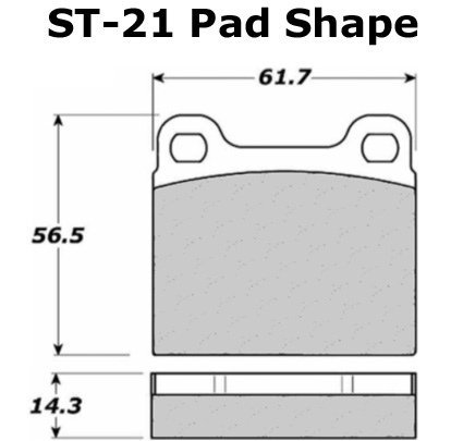 Pads for StopTech ST-21 Caliper