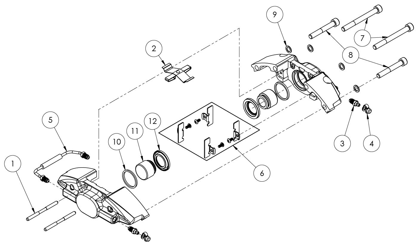 ST-22 Caliper Exploded Diagram