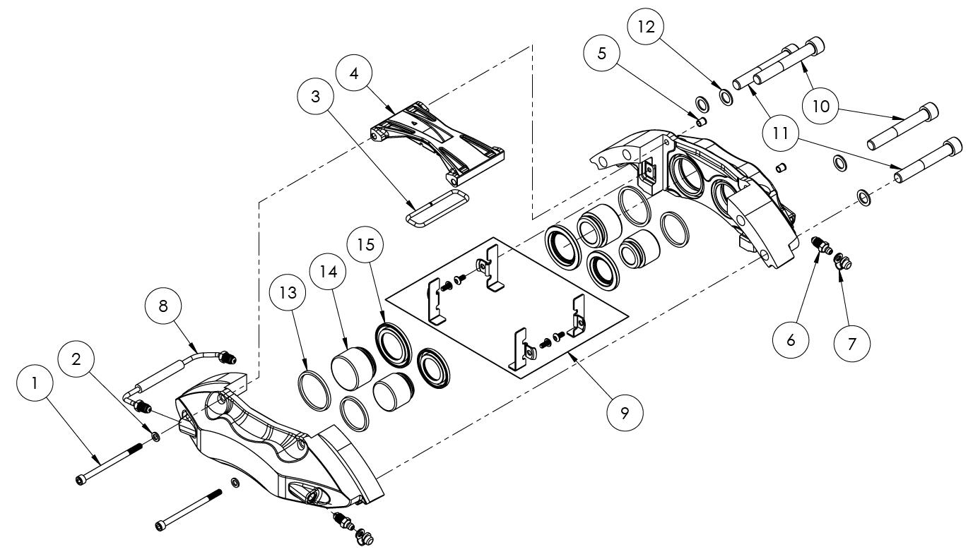 StopTech ST-40 Exploded Diagram