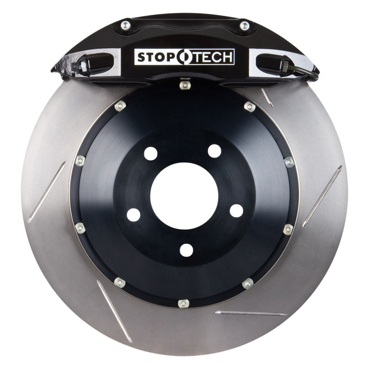 StopTech rear BBK with Black ST-40 calipers, slotted 355x32mm rotors