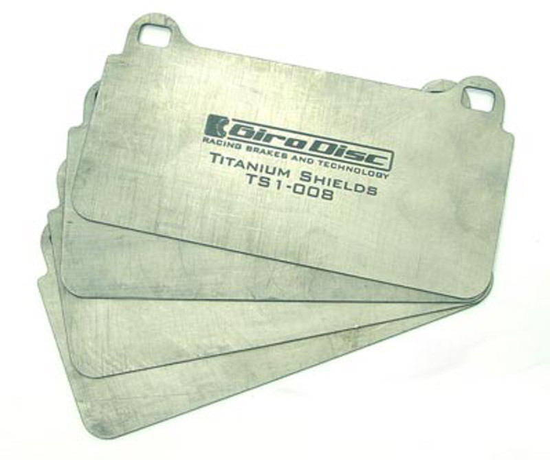 Girodisc titanium thermal shield kit for Brembo 4-piston GT2/GT3/Lotus calipers in D592 shape