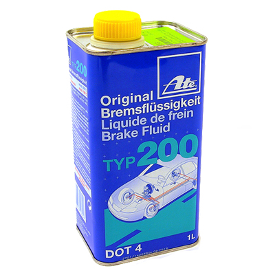 ATE TYP 200 brake fluid -  536 F dry, 388 F wet boiling point (1 liter) - Click for Super Blue Racing Fluid